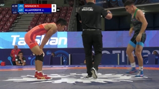 14 FS - 61 kg Y NISHIUCHI (JPN) v J ALLAHVERDIYE (AZE)