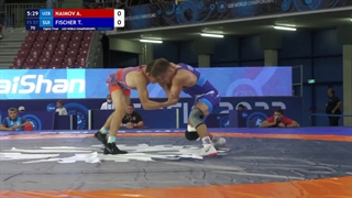 18 FS - 57 kg A NAIMOV (UZB) v T FISCHER (SUI)