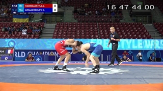 12 FS - 61 kg A HABIBZADEHSA (IRI) v K ARSAMERZOUEV (FRA)
