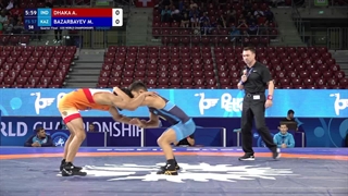14 FS - 57 kg A DHAKA (IND) v M BAZARBAYEV (KAZ)