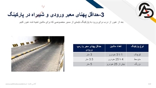 حداقل عرض رمپ ورودی پارکینگ