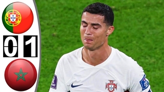 خلاصه بازی پرتغال 0-1 مراکش ; حذف ناباورانه رونالدو ( جام جهانی 2022 قطر )