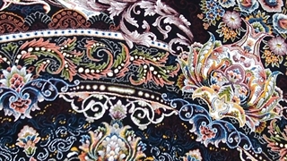 فرش 700 شانه ارزان قیمت - طرح مانا رنگ سرمه ای با تراکم 2100