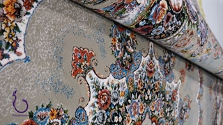 فرش 700 شانه ارزان قیمت - طرح جدید نیلا رنگ فیلی با تراکم 2100