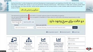 نحوه پیدا کردن کد ناک های شغلی کانادا (NOC)