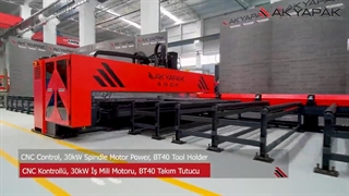 ویدئو معرفی دستگاه دومنظوره دریل CNC و برش CNC ساخت آکیاپاک ترکیه