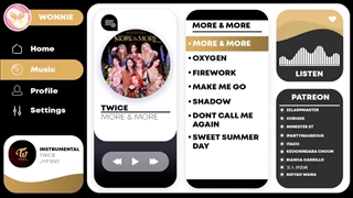 ورژن بی کلام آهنگ More & More از Twice