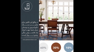 قانون 10-30-60 در دکوراسیون داخلی - انتخاب اصولی رنگ فقط با این قانون!