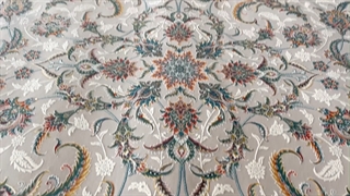 فرش الماس کویر کلکسیون اشرافی ، کد1563  نقره ای