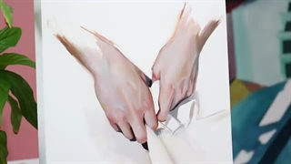 رنگ روغن: نقاشی دست