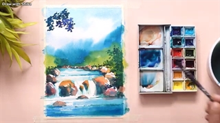 ابرنگ: نقاشی ابشار