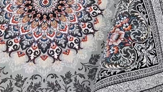 فرش 700 شانه ارزان قیمت - طرح مارال رنگ طوسی با تراکم 2100