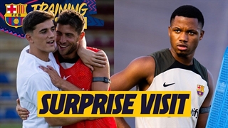 تمرین دوشنبه بارسلونا: آنسو فاتی اضافه شد!