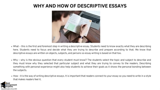 Descriptive Essay Help Online
