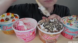 ASMR Ice Cream Sundaes *Chocolate Cake, Ice Cream Cake, Peanut Butter Cup, Strawberry Cheesecake