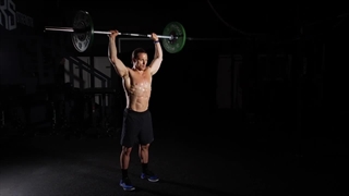 پرس سرشانه هالتر از پشت ایستاده