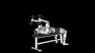 پشت بازو دمبل خوابیده