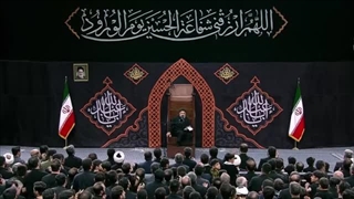 فیلم کامل مداحی و سرود ایران حاج محمود کریمی محضر رهبر انقلاب در شب عاشورا 1404